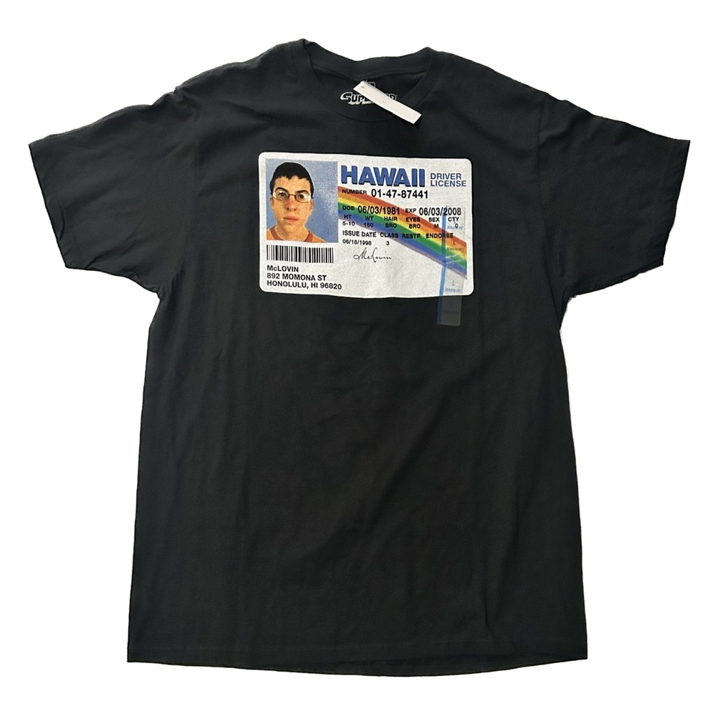 Ripple Junction Superbad McLovin License Black T-Shirt Size Men’s Large